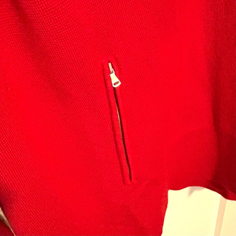 Talbots Women's Holiday Red 100% Merino Wool Coatagan in Size 2X - Picture 7 of 12